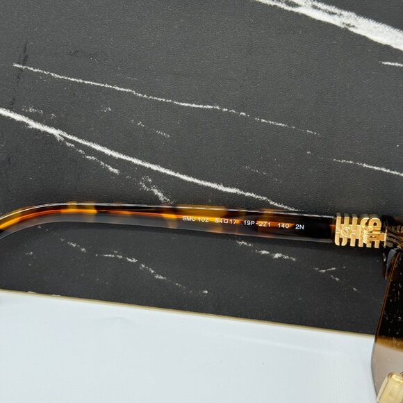 NEW MIU MIU MU10ZS 19P2Z1 WOMEN MIU MIU HAVANA GOLD SUNGLASSES MU 10ZS 19P2Z1 - Picture 13 of 15